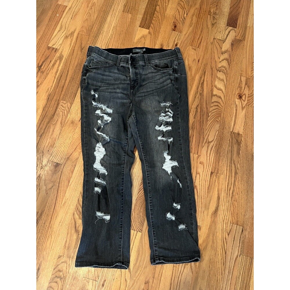 TORRID feel The‎ Fit Black Stretch Distressed Ripped Jeans 22
